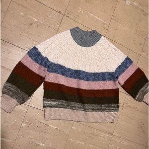 Madewell horizontal stripes long sleeve sweater